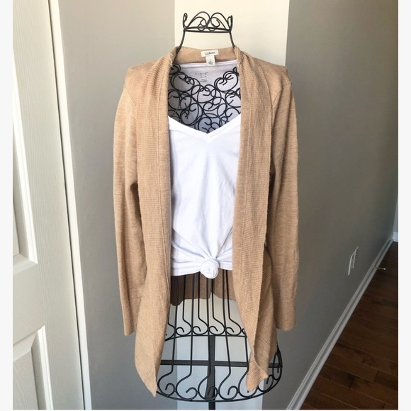 Lands' End Sweaters - LANDS END Tan Sweater Cardigan